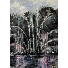 City Fountains. Evening – Original Oil Painting by Marina Stognieva City Fountains. Evening – Original Oil Painting by Marina Stognieva